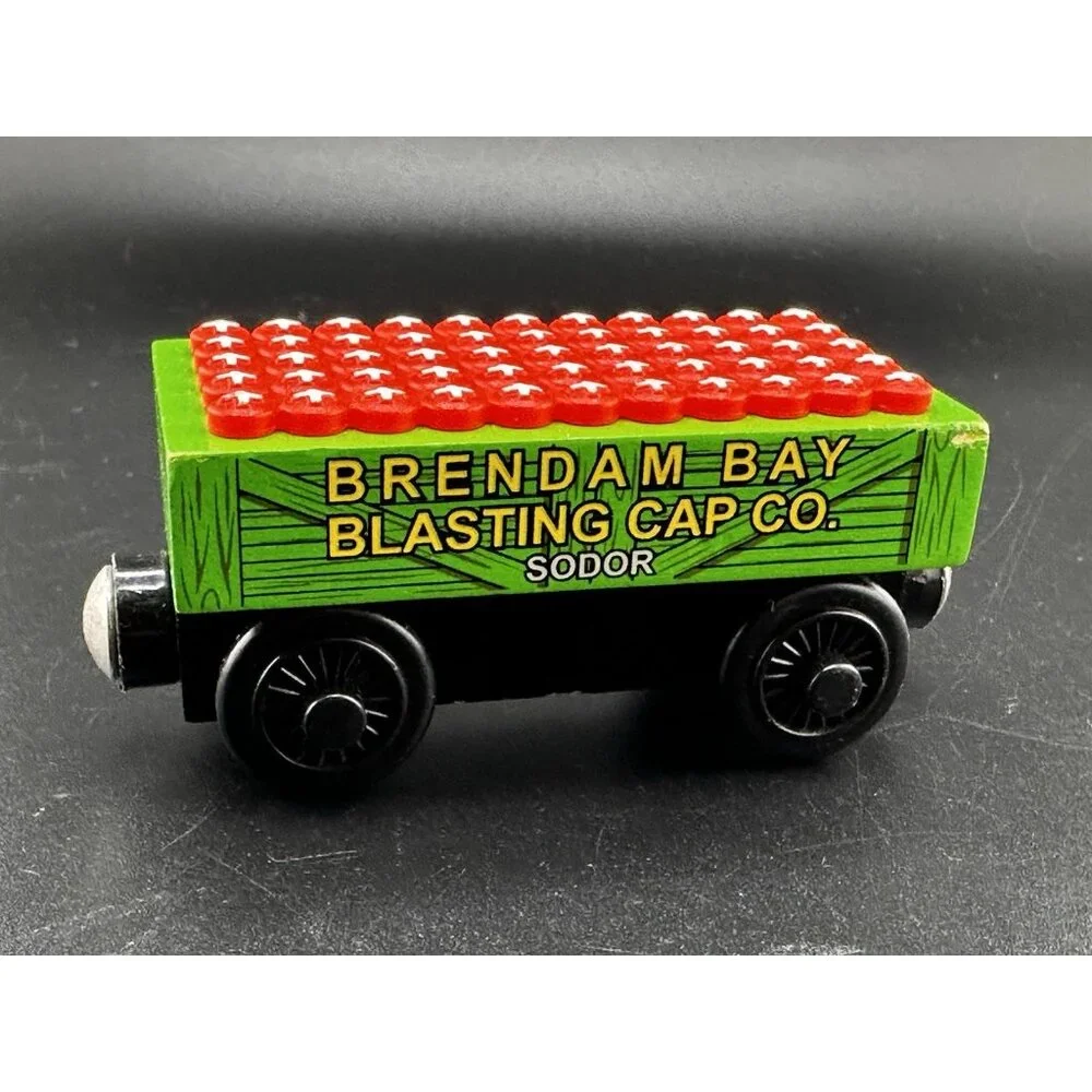 Thomas The Train Wooden Railway Brendan Blasting Cap‎ Fog Horn Car Vtg 2003 READ